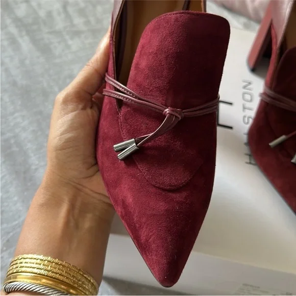 H by Halston leather block heels - Picture 3 of 9